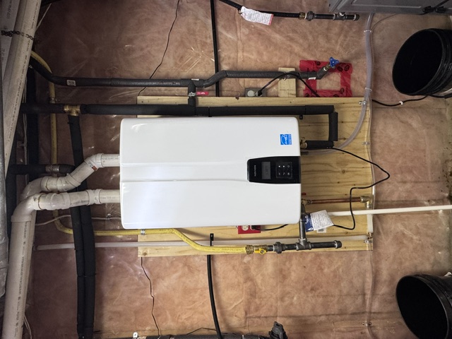 Navien tankless water heater installed by Infiniti Air